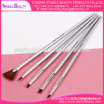 Nail Art Beauty Care Nail Clay Sculpture 5PCS Nail 3D Design Oval Brush Set